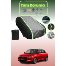 Dokaca Neo Siyah_gri_siyah Neon Fitilli Suzuki Swift 6 Uyumlu Koruma Örtüsü Araba Brandası