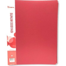 Belirtilmemiş Sunum Dosyası A4 60'lı Kırmızı 1 Adet