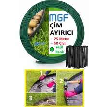 Mgf Plast Mgf Çim Ayırıcı Çim Sınırlayıcı Taş Toprak Ayıracı Çim Taş Toprak Bariyeri