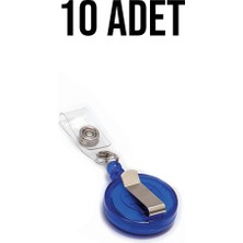 Belirtilmemiş Inox Yoyo Mavi Isim Kartı Için 10 Adet