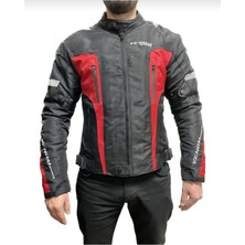 Venom Air Racing Motosiklet Montu 4 Mevsim Motorcu Touring Mont Siyah-Kırmızı