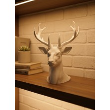 Sbusshop Beyaz Geyik Biblo 23 cm Dekoratif Modern Tasarım - SB001M-47ZSP1
