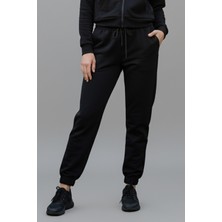 Remsa Kadın Iki Iplik Paçası Beli Lastikli 2 Cepli Eşofman Altı 8017 Siyah