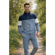 Remsa Erkek Pamuklu Fermuarlı Eşofman Takımı 8023 Antrasit