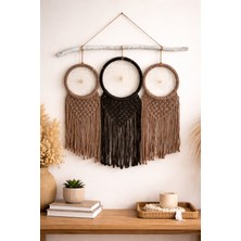 Pitipiti Makrome Tasarım Halkalı Salon Duvar Süsü-Dekoru