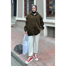 Yakamel Kadın Tesettürlere Özel Fermuarlı Hırka