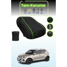 Dokaca Neo Siyah Neon Fitilli Suzuki Igni.s 2016 - 2021 Uyumlu Oto Branda Araba Brandası Koruma Örtüsü