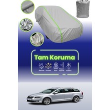Dokaca Neo Gri Neon Fitilli Skoda Octavia Combi 4x4 2013 - 2017 Uyumlu Araba Brandası Koruma Örtüsü
