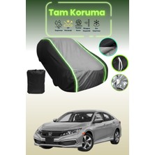 Dokaca Neo Siyah_gri_siyah Neon Fitilli Honda Civic Sedan Uyumlu Koruma Örtüsü Araba Brandası