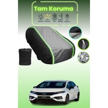 Dokaca Neo Siyah_gri_siyah Neon Fitilli Honda Jazz / Fit 2017 - 2020 Uyumlu Koruma Örtüsü Araba Brandası
