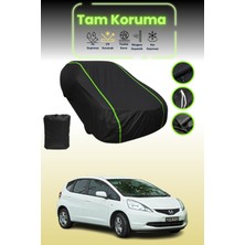 Dokaca Neo Siyah Neon Fitilli Honda Jazz 2 Uyumlu Oto Branda Araba Brandası Koruma Örtüsü