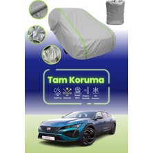 Dokaca Neo Gri Neon Fitilli Peugeot 408 Uyumlu Oto Branda Araba Brandası Koruma Örtüsü