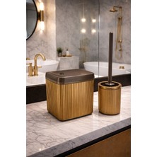 Decorev Banyo Çöp Kovası ve Wc Fırçası Seti | Modern ve Şık Banyo Aksesuarları 2li Set