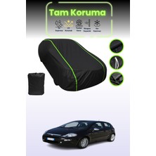 Dokaca Neo Siyah Neon Fitilli Fiat Punto Evo 3 Kapılı 2009 - 2012 Uyumlu Araba Brandası Koruma Örtüsü
