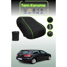 Dokaca Neo Siyah Neon Fitilli Volkswagen Golf 6 Plus Uyumlu Oto Branda Araba Brandası Koruma Örtüsü