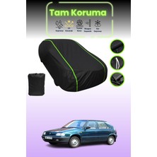 Dokaca Neo Siyah Neon Fitilli Skoda Felicia 2 Uyumlu Oto Branda Araba Brandası Koruma Örtüsü