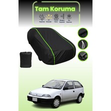 Dokaca Neo Siyah Neon Fitilli Suzuki Cultus 2 Hatchback Uyumlu Oto Branda Araba Brandası Koruma Örtüsü