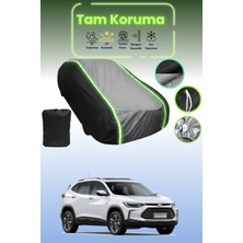 Dokaca Neo Siyah_gri_siyah Neon Fitilli Chevrolet Tracker 2 Uyumlu Koruma Örtüsü Araba Brandası