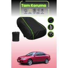 Dokaca Neo Siyah Neon Fitilli Mitsubishi Carisma Hatchback Uyumlu Araba Brandası Koruma Örtüsü