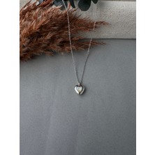 M Miel Kadın Parlak Taş Detay Paslanmaz Çelik Kolye