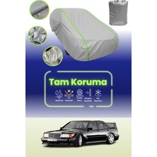 Dokaca Neo Gri Neon Fitilli Mercedes 190 E 2.5-16 Evolution Iı 1990 - 1991 Uyumlu Araba Brandası Koruma Örtüsü