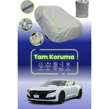 Dokaca Neo Gri Neon Fitilli Chevrolet Camaro Z28 2013 - 2021 Uyumlu Araba Brandası Koruma Örtüsü