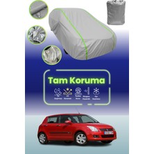 Dokaca Neo Gri Neon Fitilli Suzuki Swift 3 Kapılı 2005 - 2009 Uyumlu Araba Brandası Koruma Örtüsü