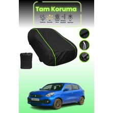 Dokaca Neo Siyah Neon Fitilli Suzuki Celerio 3 Uyumlu Oto Branda Araba Brandası Koruma Örtüsü