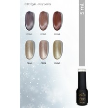 Croje Kalıcı Oje Kışa Özel Koyu Cat Eye (Kedi Gözü) Serisi (5 Ml) (6 Adet)