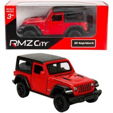 1:32 Rmz City Jeep Serisi Die Cast Çek Bırak Model Araba - Kırmızı Jeep Wrangler Rubicon 2dr