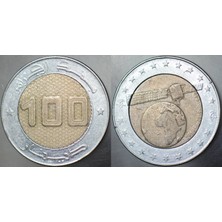 Banknoting Cezayir 100 Dinar 2019 Sirkülasyon Hatıra-Alcomsat Uydusu. Bimetal.