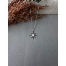 M Miel Kadın Güneş Kutup Yıldızı Model Paslanmaz Çelik Kolye