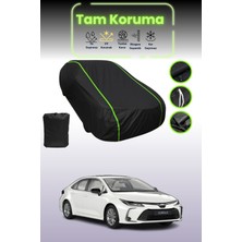 Dokaca Neo Siyah Neon Fitilli Toyota Corolla Sedan Uyumlu Oto Branda Araba Brandası Koruma Örtüsü