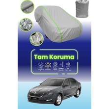 Dokaca Neo Gri Neon Fitilli Skoda Octavia Uyumlu Oto Branda Araba Brandası Koruma Örtüsü