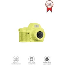 Torima Dijital Fotoğraf Makineleri Video Mini Kamera 2k Video 128GB Destekli CMR42 Sarı