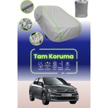 Dokaca Neo Gri Neon Fitilli Citroen C-Elysee Sedan Uyumlu Oto Branda Araba Brandası Koruma Örtüsü