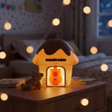 Q-Cute Çoçuk Odası LED Gece Lambası Sarjlı 2 Işık Modlu,tavana Yıldız Yansımalı