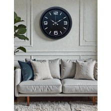 Zentime Black Royal Tasarım 40 cm Metal Duvar Saati