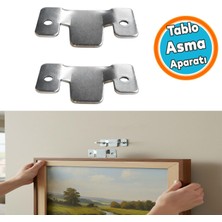 Nzb 1 Çift Gizli Tablo Asma Askısı Metal Güçlü Taşıma Kapasiteli Duvar Tipi Çerçeve Askı Aparatı