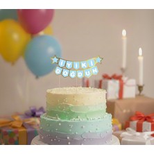 Dodomar Iyi Ki Doğdun – Pasta Süsü Mavi Kürdanlı Varaklı Karton Yazı