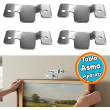 Nzb Gizli Tablo Asma Askısı 2 Çift Metal Duvar Tipi Güçlü Taşıma Kapasiteli Tablo Çerçeve Askı Aparatı