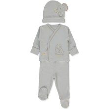Bebetto Interlok Zıbın Set 3lü (Lıttle Elephant) Gri