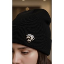 Fox Kristal Taşlı Siyah Elmas Kesim Broş