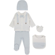 Bebetto Jakarlı Interlok Zıbın Set 5li (Baby Kıng/25) Mavi