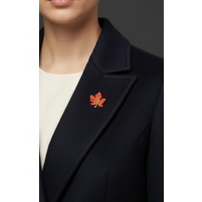 Efeaks Taşlı Akçaağaç Yaprağı Broşu | Sonbahar/kış Kombinlerinin Vazgeçilmezi