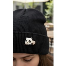 Fox Işıltılı Panda Broş - Kristal Taşlı Sevimli Hayvan Figürlü Yaka Iğnesi