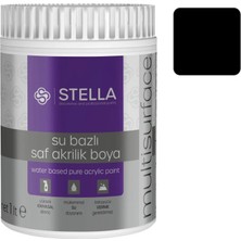 Stella Su Bazlı Saf Akrilik Boya ( Siyah ) 1 Litre – Dönüşüm Boyası