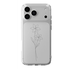 Manitoba Iphone 17 Pro Uyumlu Baskılı Yumuşak Silikon Şeffaf Telefon Kılıfı