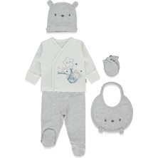 Bebetto Interlok Zıbın Set 5li (Be Kınd) Gri Melanj