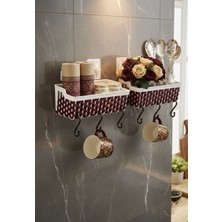 Vivart 2'li Çok Amaçlı Yapışkanlı Askılı Düzenleyici Organizer Raf